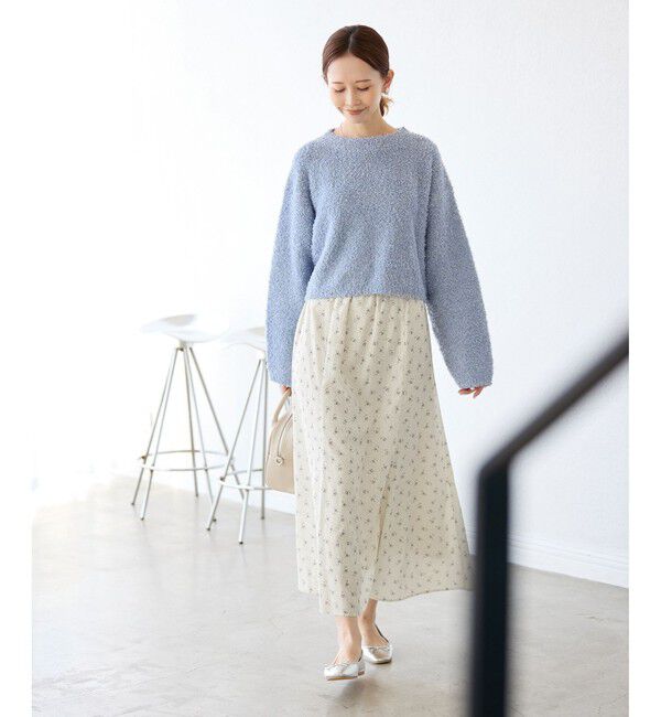 Rope&rsquo;Picnic「小花柄セミフレアロングスカート」|スカート|