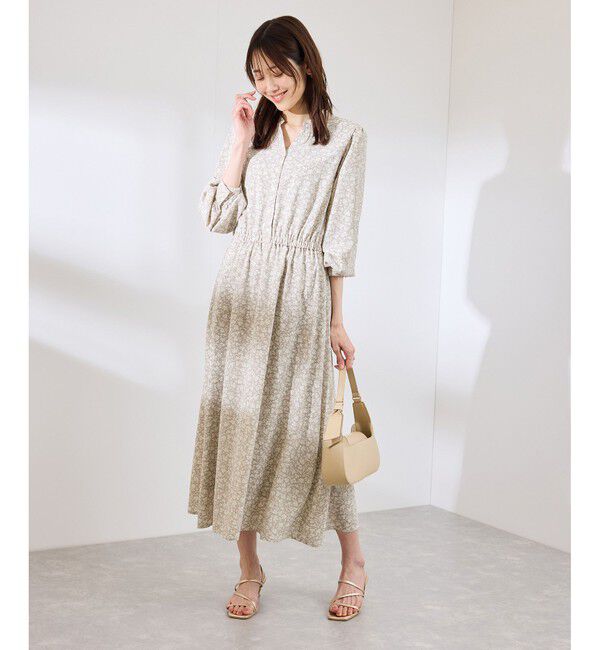 Rope&rsquo;Picnic「小花柄スキッパーロングワンピース」|ワンピース|