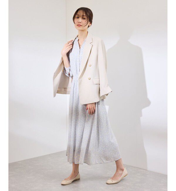 Rope&rsquo;Picnic「小花柄スキッパーロングワンピース」|ワンピース|