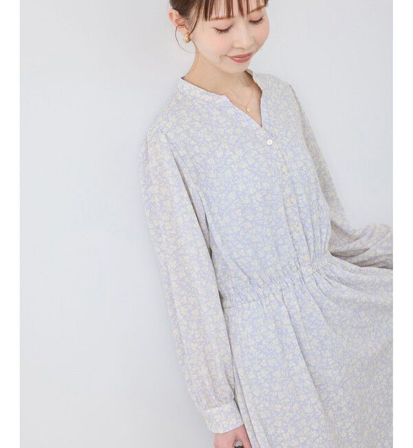 Rope&rsquo;Picnic「小花柄スキッパーロングワンピース」|ワンピース|