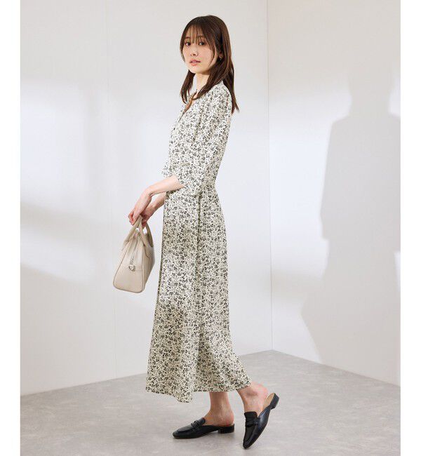 Rope&rsquo;Picnic「小花柄スキッパーロングワンピース」|ワンピース|
