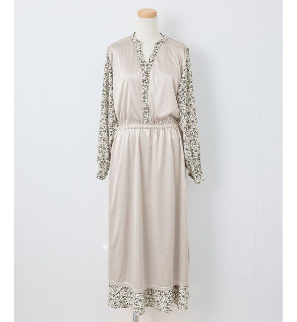 Rope&rsquo;Picnic「小花柄スキッパーロングワンピース」|ワンピース|