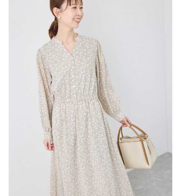 Rope&rsquo;Picnic「小花柄スキッパーロングワンピース」|ワンピース|