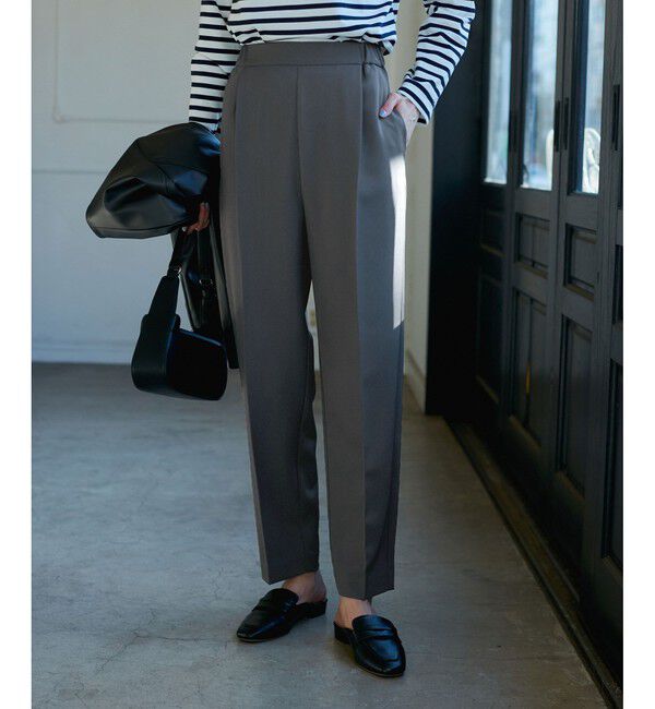 Rope&rsquo;Picnic「【3サイズ展開】イージーテーパードパンツ」|チノ|グレー