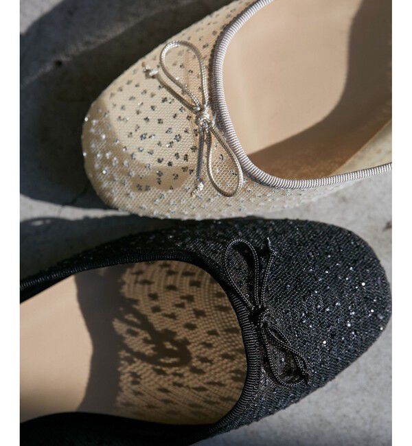 ROPE PICNIC PASSAGE「【AIRina/エアリーナ】軽くてやわらかいシアーグリッターバレエシューズ」|バレエシューズ|