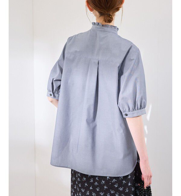 Rope&rsquo;Picnic「【花粉ガード・防シワ】ハーフスリーブフリルシャツ」|シャツ・ブラウス|