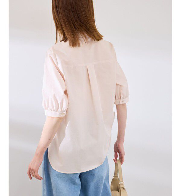 Rope&rsquo;Picnic「【花粉ガード・防シワ】ハーフスリーブフリルシャツ」|シャツ・ブラウス|