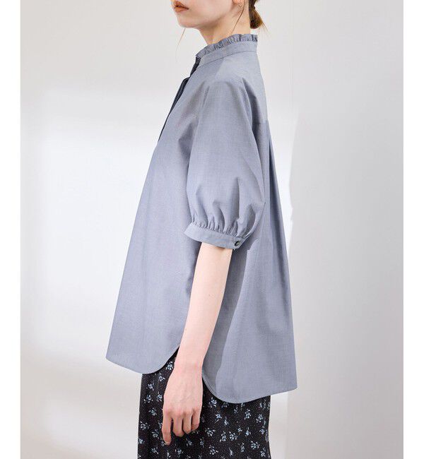 Rope&rsquo;Picnic「【花粉ガード・防シワ】ハーフスリーブフリルシャツ」|シャツ・ブラウス|