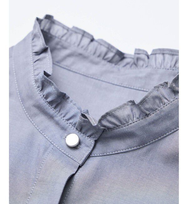 Rope&rsquo;Picnic「【花粉ガード・防シワ】ハーフスリーブフリルシャツ」|シャツ・ブラウス|