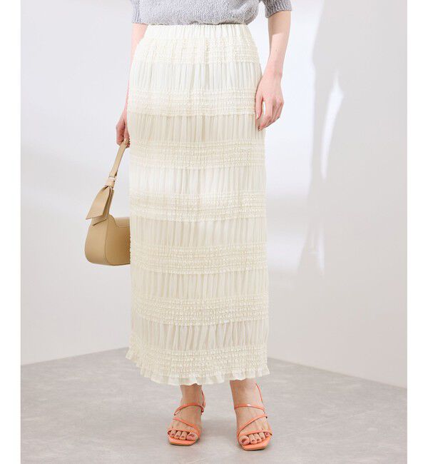 Rope&rsquo;Picnic「フリルギャザーロングスカート」|スカート|