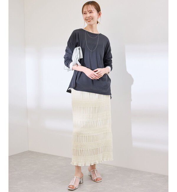 Rope&rsquo;Picnic「フリルギャザーロングスカート」|スカート|