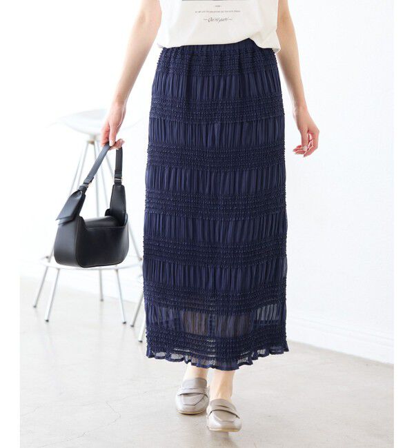Rope&rsquo;Picnic「フリルギャザーロングスカート」|スカート|