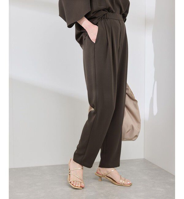 Rope&rsquo;Picnic「【イージーケア】ジョーゼットスラックスパンツ/セットアップ対応」|チノ|