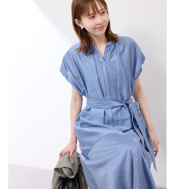 Rope&rsquo;Picnic「emurシアードビーストライプシャツワンピ」|ワンピース|