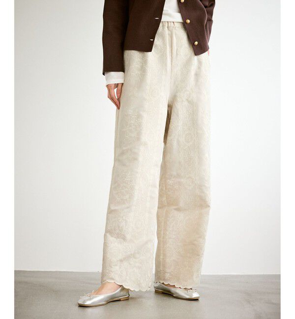 Rope&rsquo;Picnic「ウィンターイージー刺繍パンツ」|チノ|