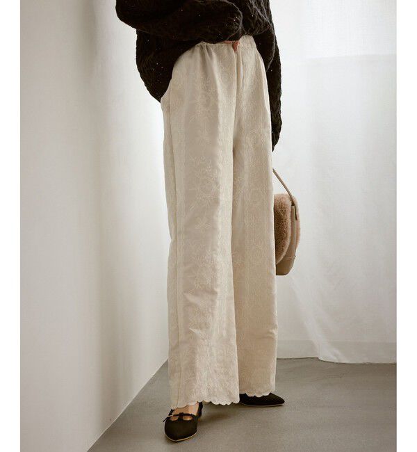 Rope&rsquo;Picnic「ウィンターイージー刺繍パンツ」|チノ|