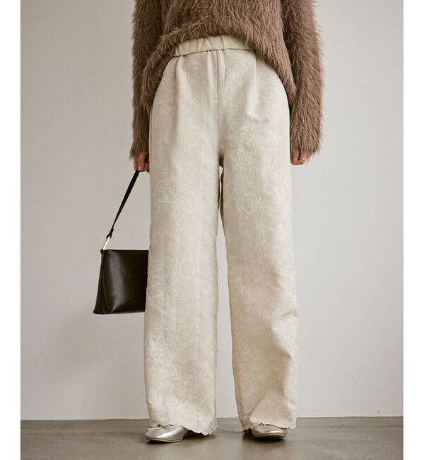 Rope&rsquo;Picnic「ウィンターイージー刺繍パンツ」|チノ|