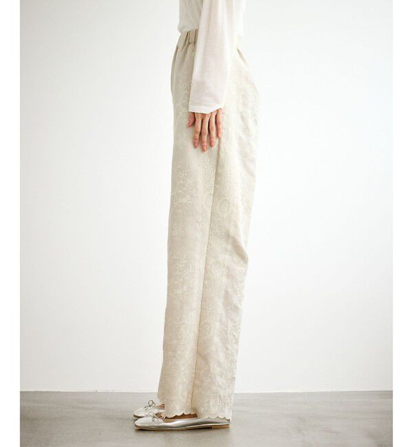 Rope&rsquo;Picnic「ウィンターイージー刺繍パンツ」|チノ|