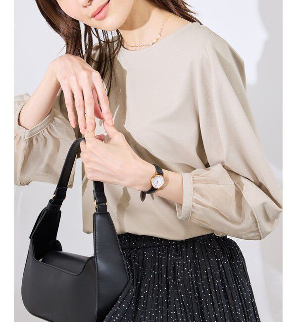 Rope&rsquo;Picnic「【WEB限定カラー:ネイビー,ピンク】袖シアーカットトップス」|Tシャツ・カットソー|