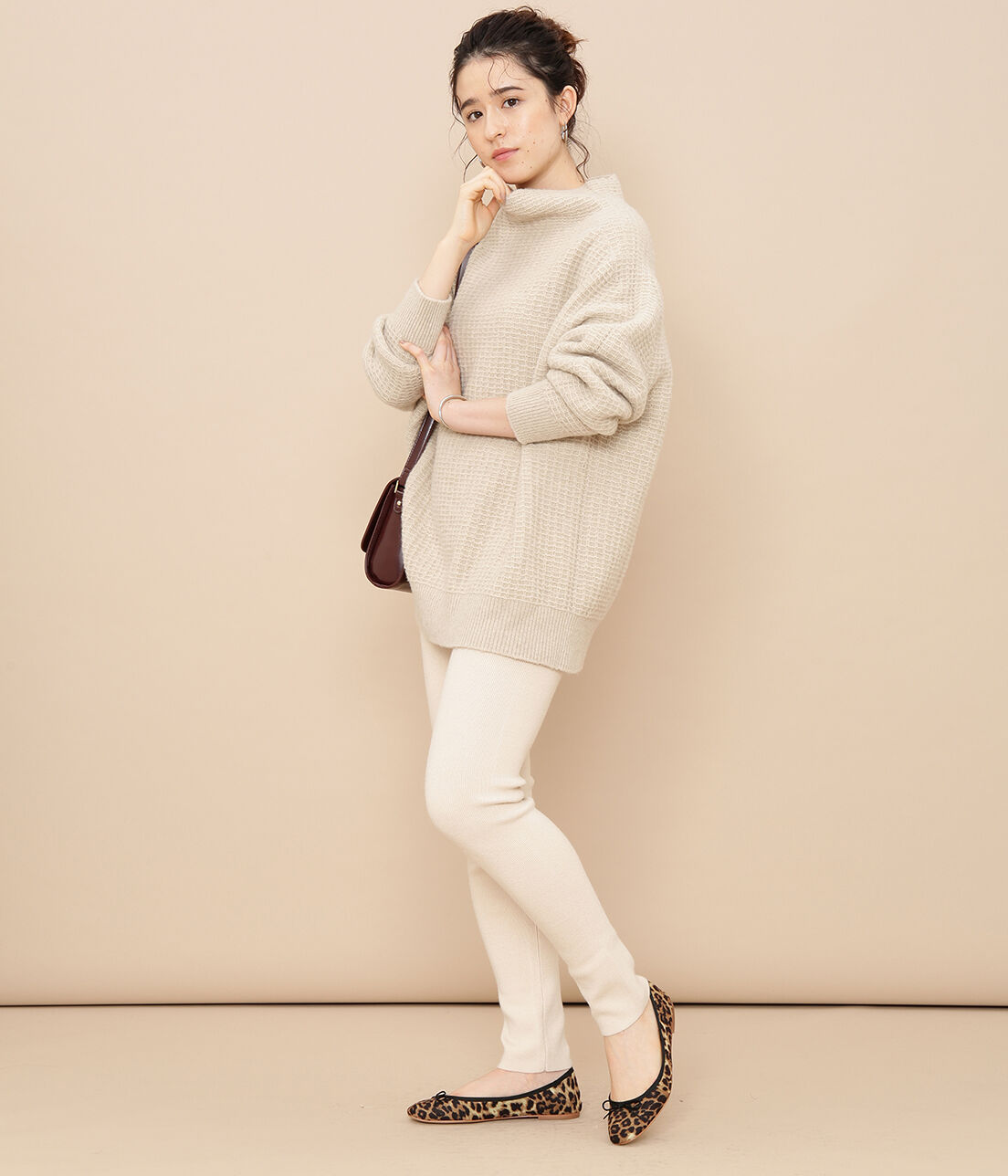 ADAM ET ROPE'「ソリッドスリットレギンス」|レギンス・スパッツ|