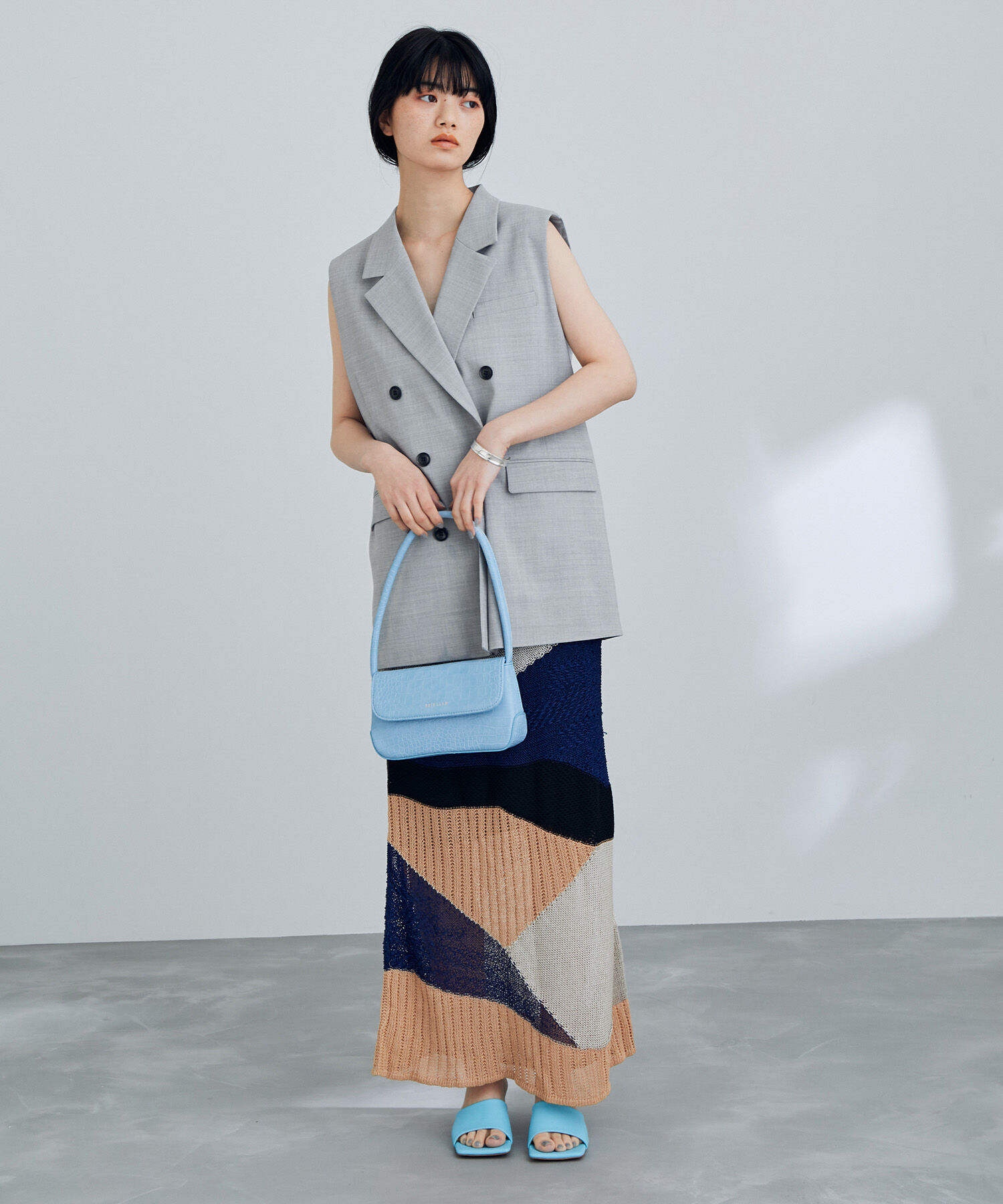 ADAM ET ROPE'「ルーズフィットジレ」|テーラードジャケット|