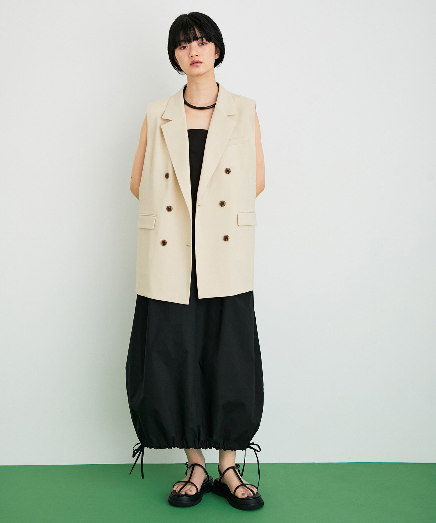 ADAM ET ROPE'「ルーズフィットジレ」|テーラードジャケット|