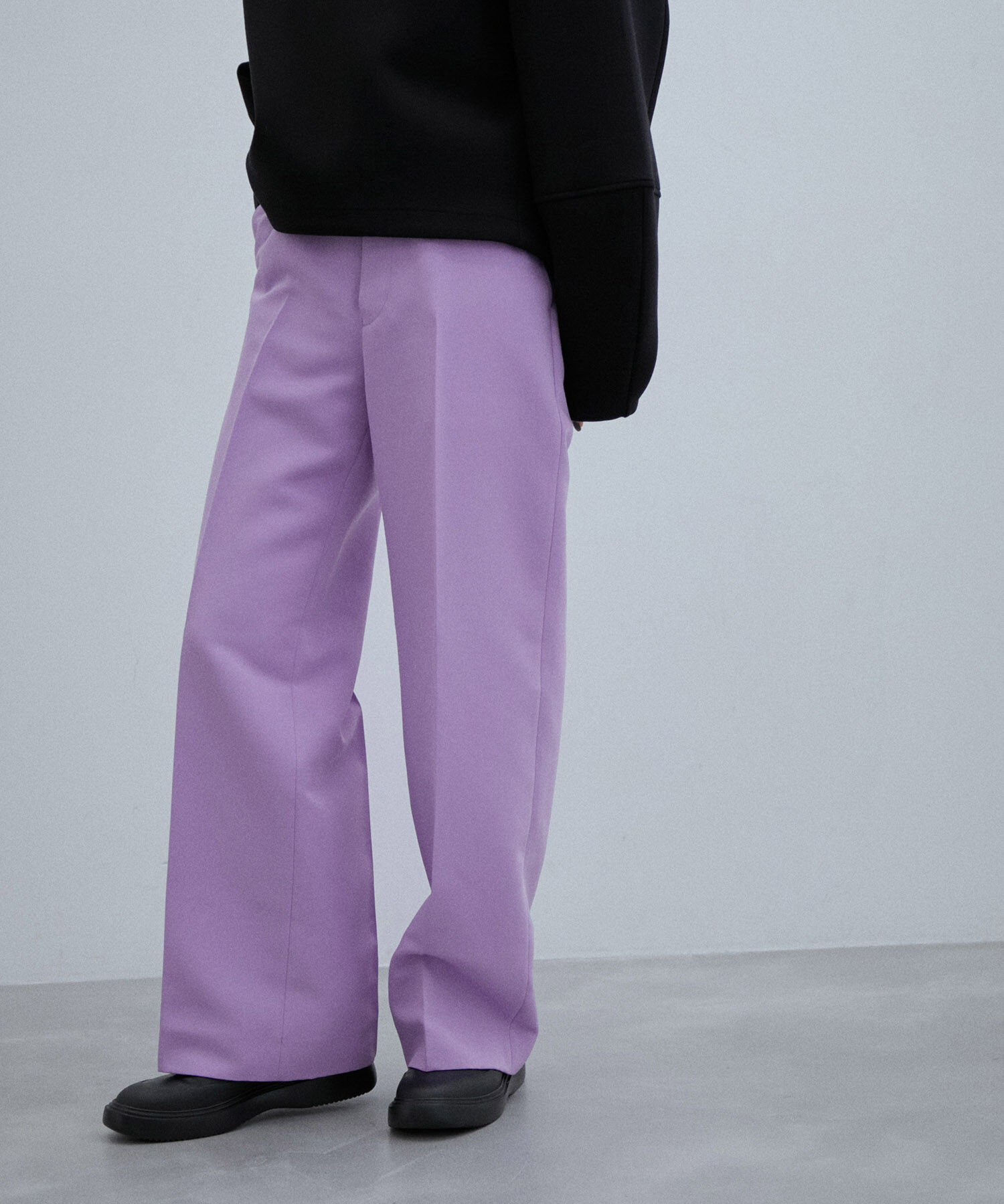 ADAM ET ROPE'「〈追加〉【サステナブル】ワイドスラックス」|スラックス|