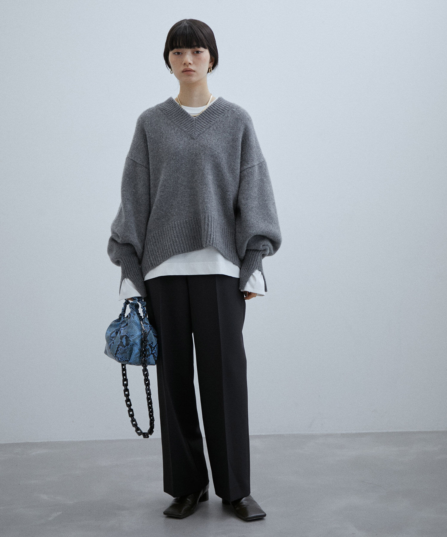 ADAM ET ROPE'「〈追加〉【サステナブル】ワイドスラックス」|スラックス|