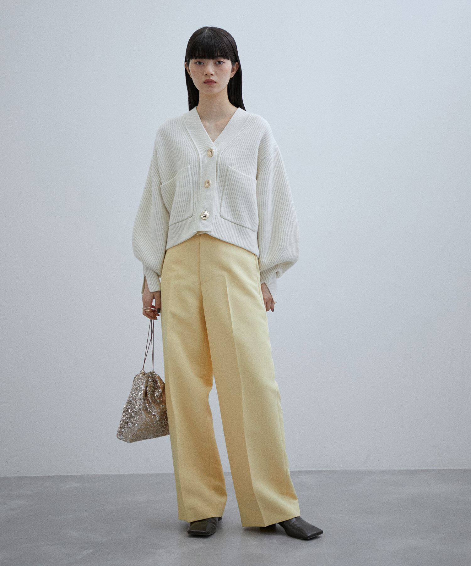 ADAM ET ROPE'「〈追加〉【サステナブル】ワイドスラックス」|スラックス|