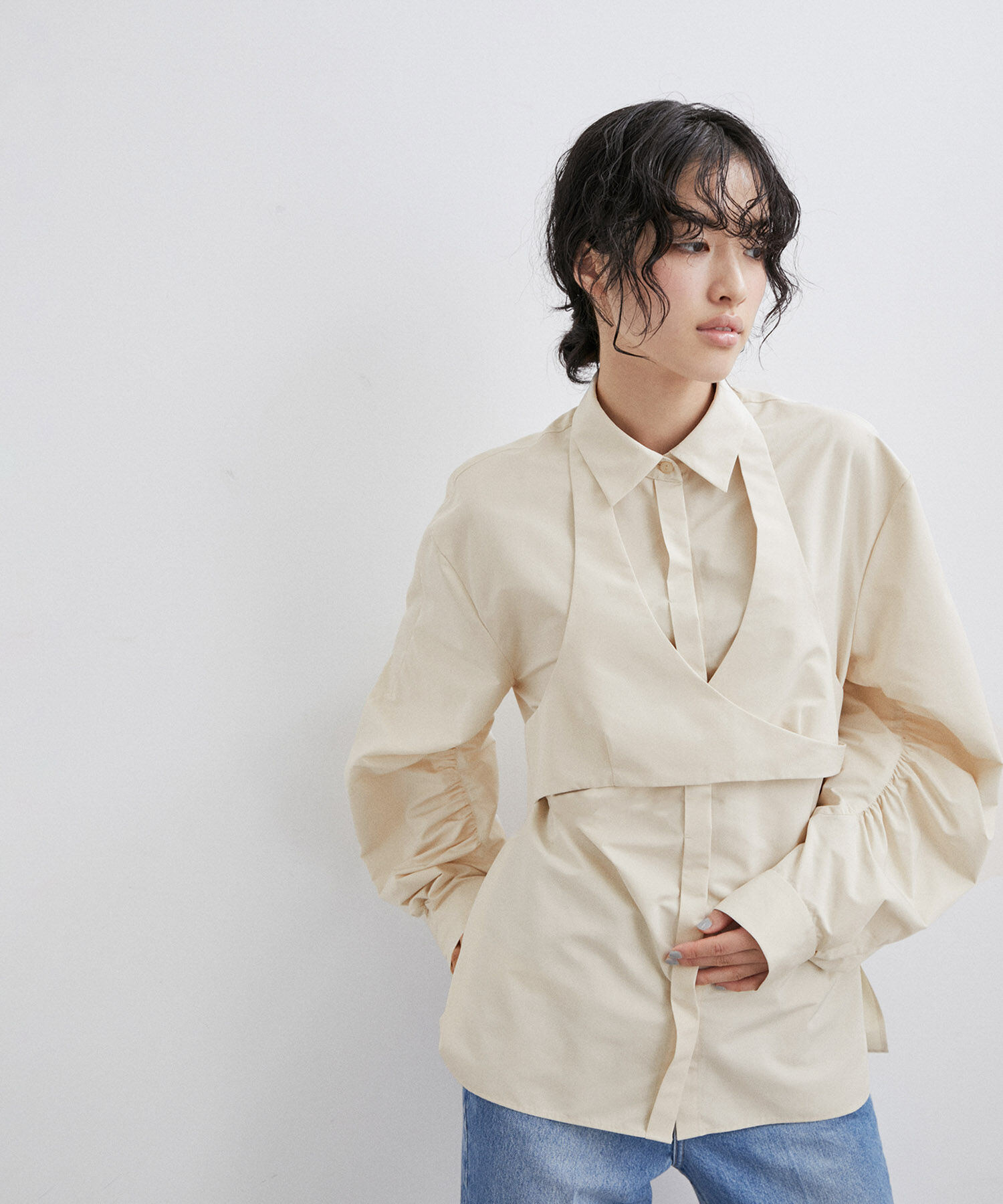 ADAM ET ROPE'「〈SETアイテム〉ビスチェセットシャツ」|シャツ・ブラウス|ベージュ(27)