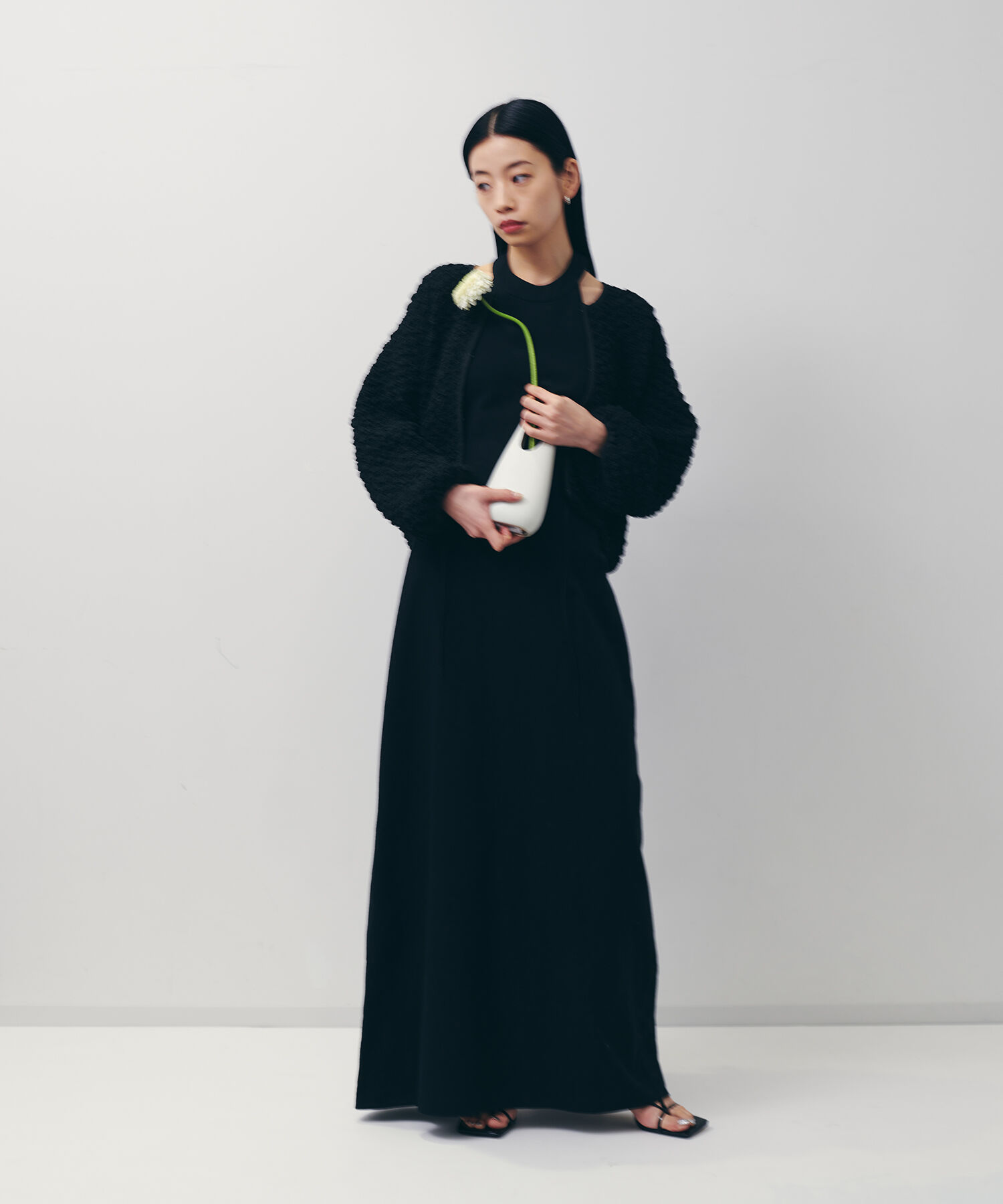 ADAM ET ROPE'「シャーリングホックカーディガン」|カーディガン|