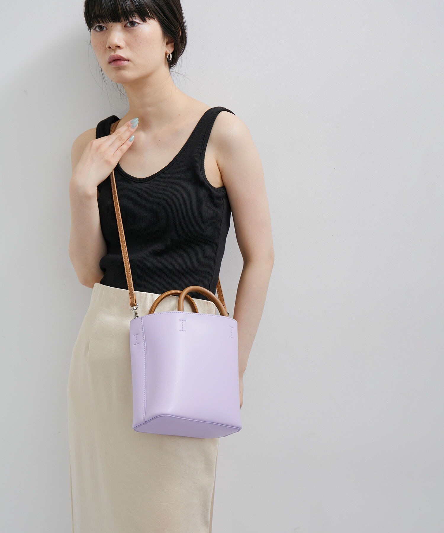 ADAM ET ROPE'「ダブルポケット2wayバッグ」|ショルダー・メッセンジャー|