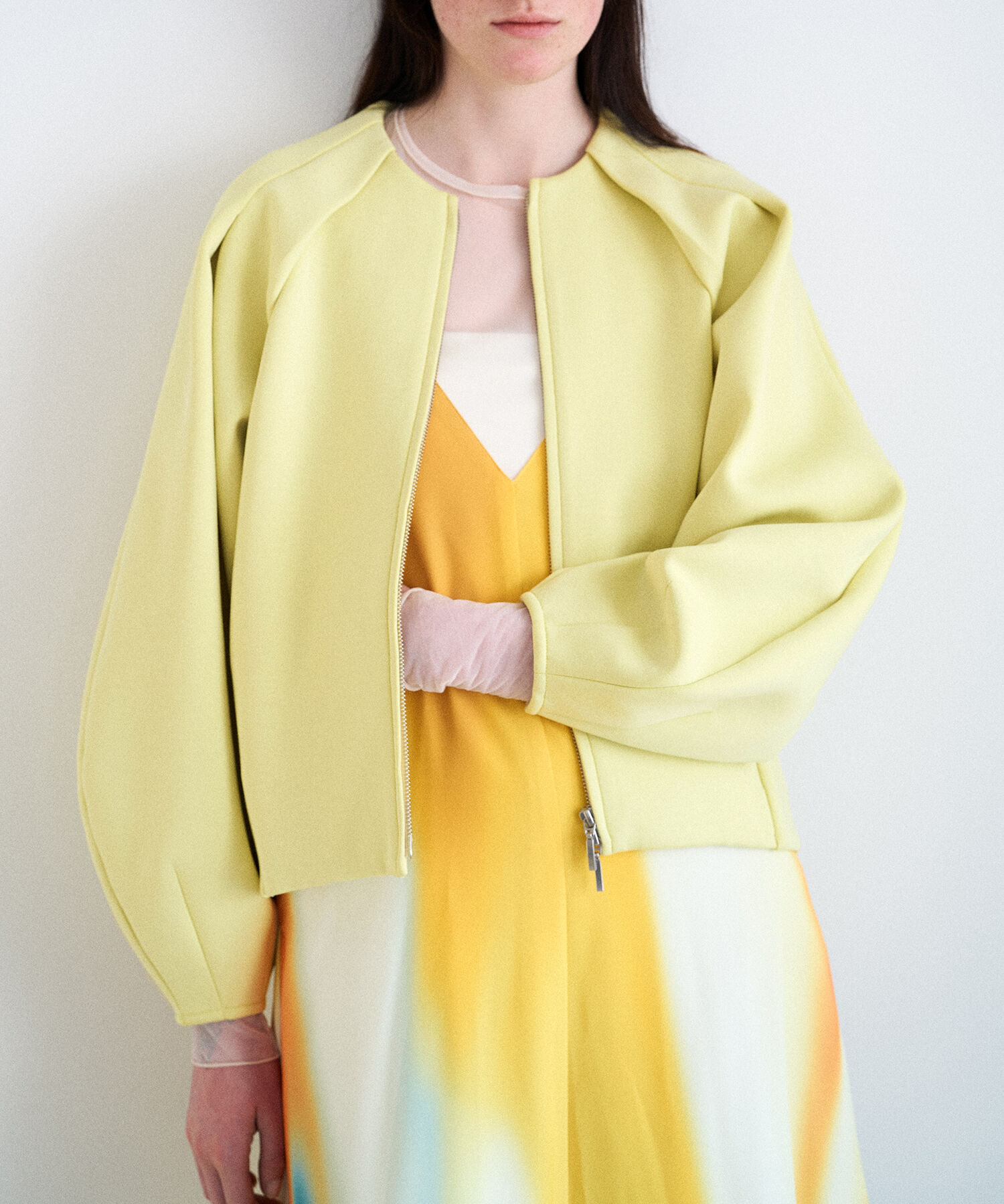 ADAM ET ROPE'「【サステナブル】ダンボールコクーンブルゾン」|ブルゾン・スタジャン|ライトグリーン(33)