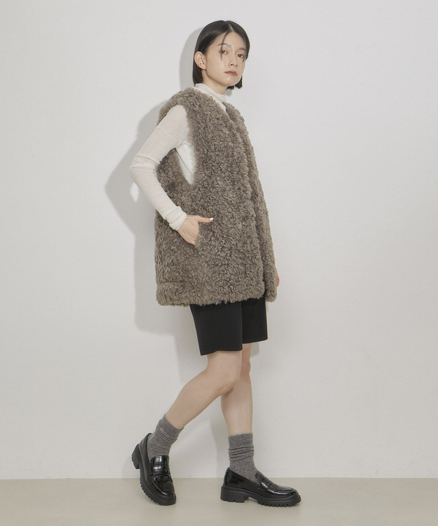 ADAM ET ROPE'「ARロゴヘアリーリブソックス」|ソックス|