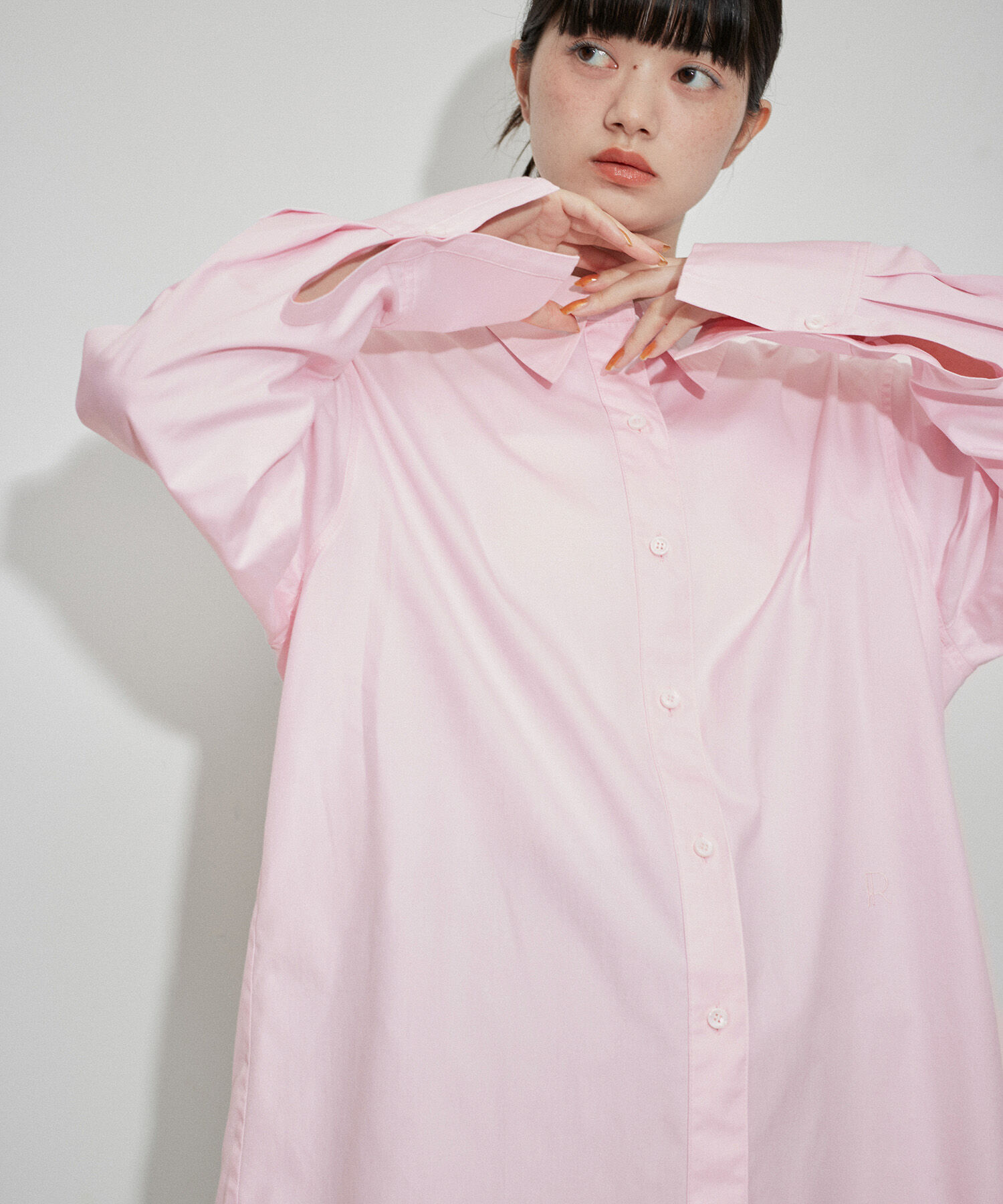 ADAM ET ROPE'「オーバーオックスシャツ」|シャツ・ブラウス|ピンク系(65)