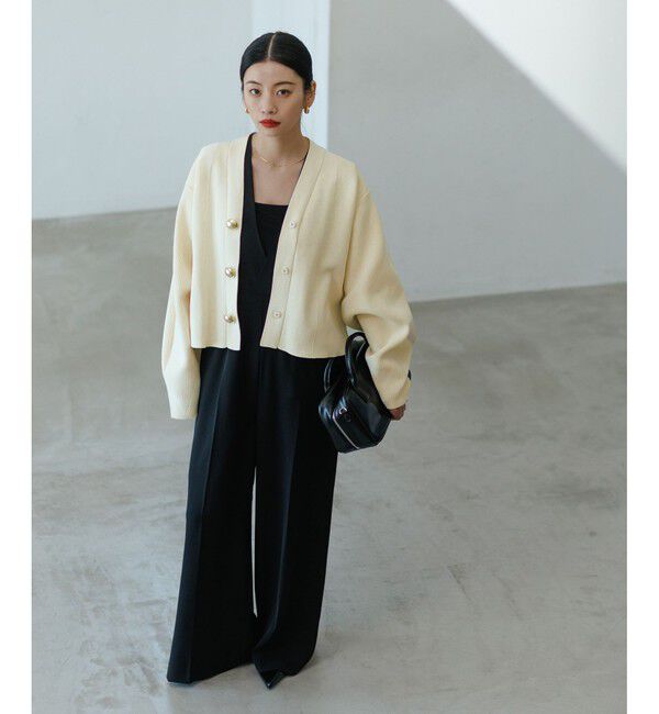 ADAM ET ROPE'「【WEB限定】Vネックロンパース」|オールインワン|