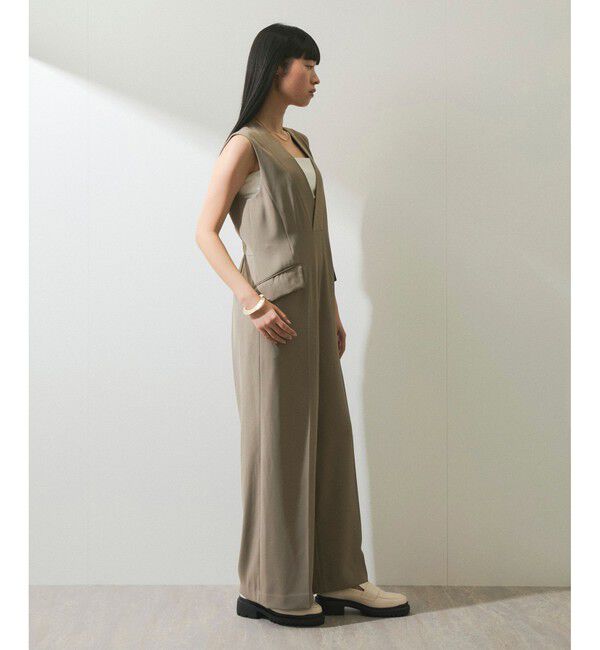 ADAM ET ROPE'「【WEB限定】Vネックロンパース」|オールインワン|