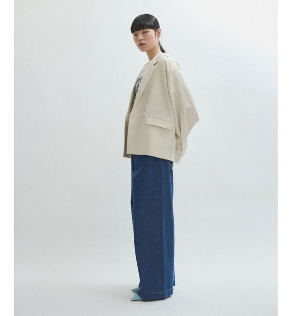 ADAM ET ROPE'「【サステナブル】ドロップショルダージャケット」|テーラードジャケット|