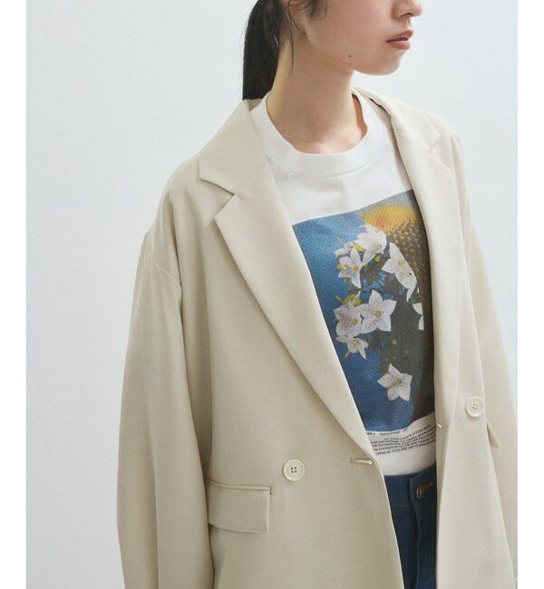 ADAM ET ROPE'「【サステナブル】ドロップショルダージャケット」|テーラードジャケット|