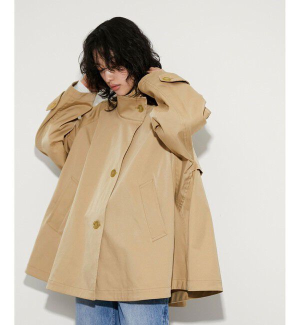 ADAM ET ROPE'「【定番人気】フレアミドルトレンチコート」|トレンチコート|ベージュ