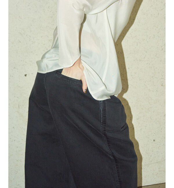 ADAM ET ROPE'「【EMOELLE】・【サステナブル】ドレスデニムパンツ」|デニム|