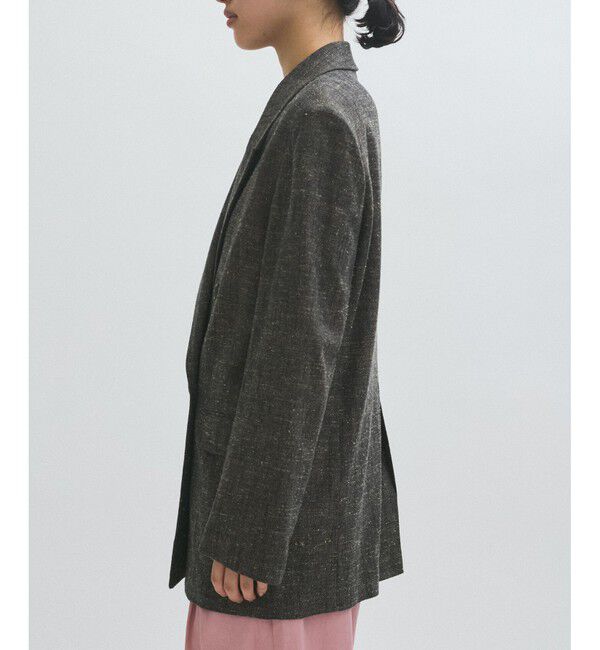 ADAM ET ROPE'「【EMOELLE】シルクネップテーラードジャケット」|テーラードジャケット|