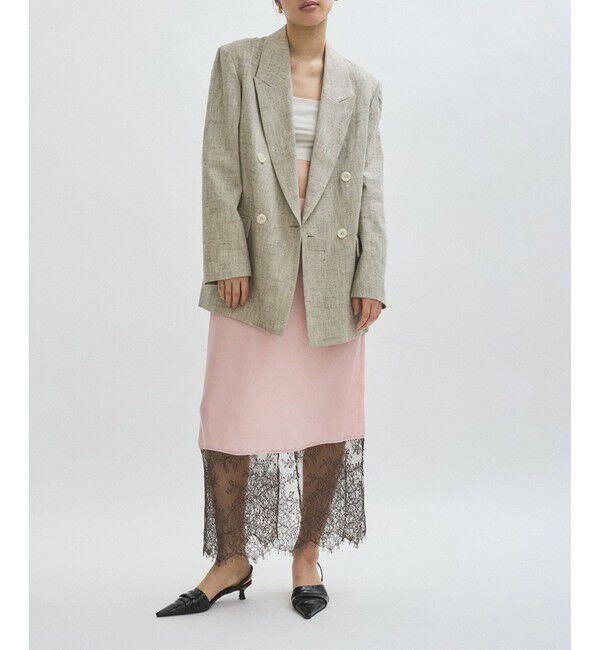 ADAM ET ROPE'「【EMOELLE】シルクネップテーラードジャケット」|テーラードジャケット|