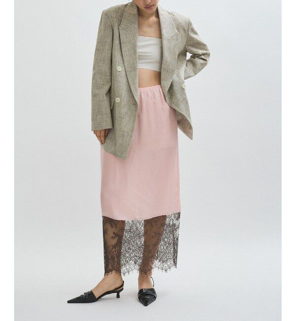 ADAM ET ROPE'「【EMOELLE】シルクネップテーラードジャケット」|テーラードジャケット|