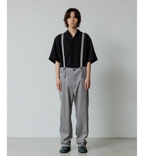 ADAM ET ROPE'「【WEB限定】リネンライク フロントタック スキッパーシャツ / 防シワ / ユニセックス」|シャツ・ブラウス|