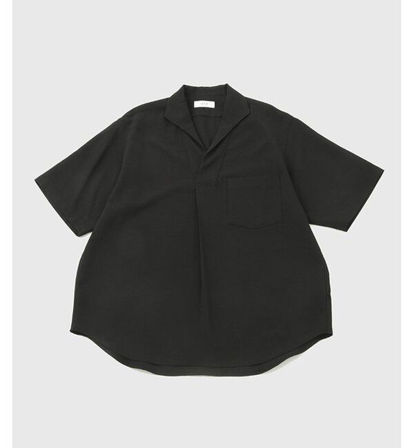 ADAM ET ROPE'「【WEB限定】リネンライク フロントタック スキッパーシャツ / 防シワ / ユニセックス」|シャツ・ブラウス|