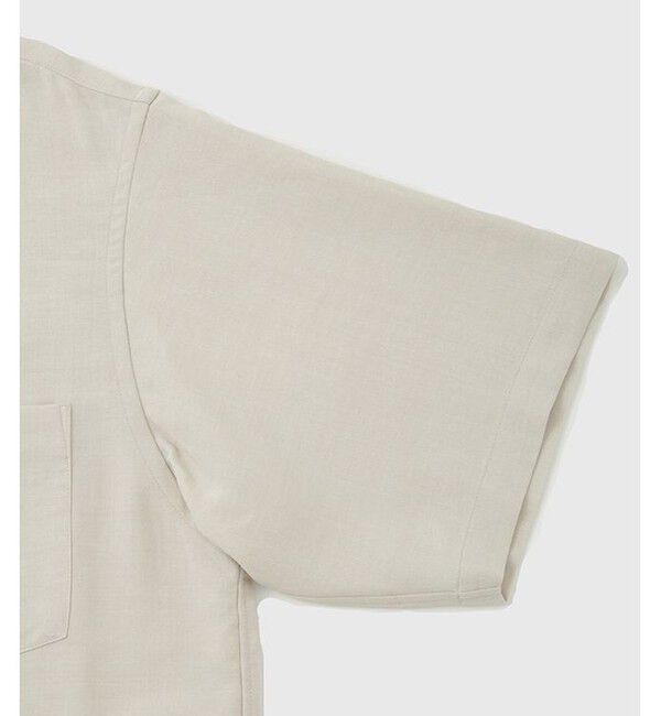 ADAM ET ROPE'「【WEB限定】リネンライク フロントタック スキッパーシャツ / 防シワ / ユニセックス」|シャツ・ブラウス|