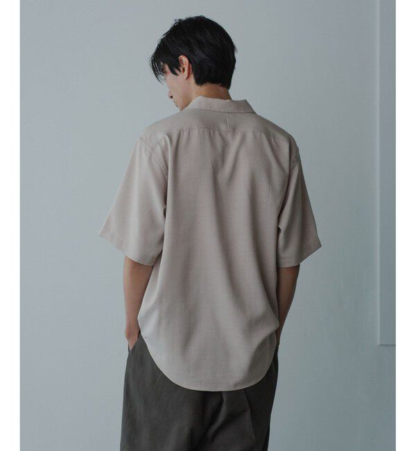 ADAM ET ROPE'「【WEB限定】リネンライク フロントタック スキッパーシャツ / 防シワ / ユニセックス」|シャツ・ブラウス|