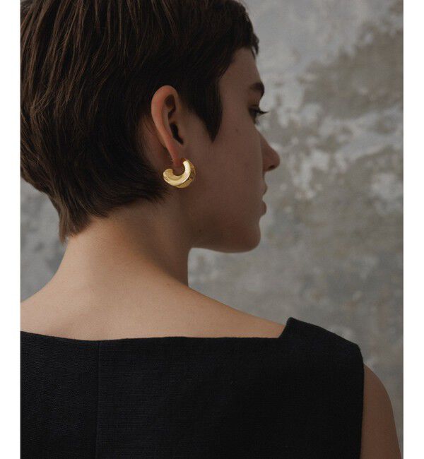 ADAM ET ROPE'「【EMOELLE】ダブルサークルピアス」|ピアス|