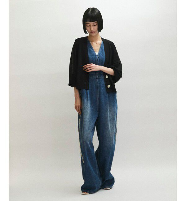 ADAM ET ROPE'「【WEB限定】・【サステナブル】リネンMIXシアーカーディガン」|カーディガン|